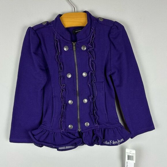 NWT Calvin Klein Equestrian ruffle jacket sz 3t - Picture 1 of 3